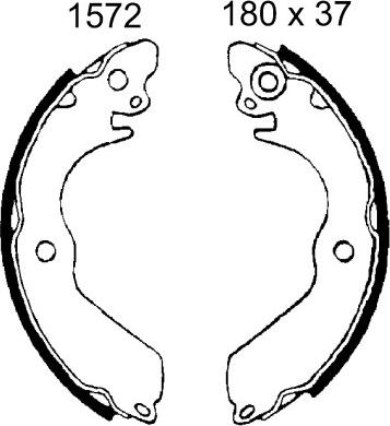 ANDEL A1572 - Set saboti frana aaoparts.ro