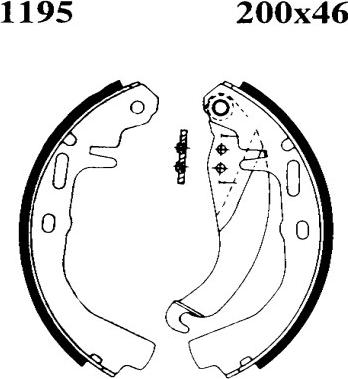 ANDEL A1195 - Set saboti frana aaoparts.ro