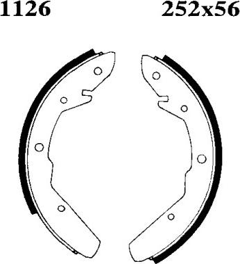 ANDEL A1126 - Set saboti frana aaoparts.ro
