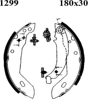 ANDEL A1299 - Set saboti frana aaoparts.ro