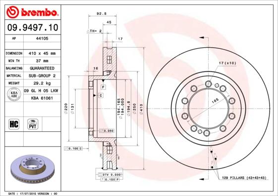 Febi Bilstein 101732 - Disc frana aaoparts.ro