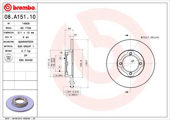 AP 14909 - Disc frana aaoparts.ro