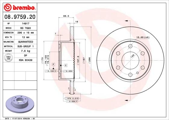AP 14917 - Disc frana aaoparts.ro