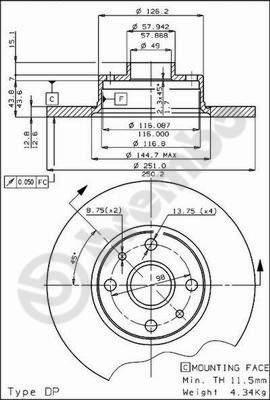 AP 14059 - Disc frana aaoparts.ro
