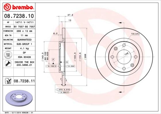AP 14711 - Disc frana aaoparts.ro