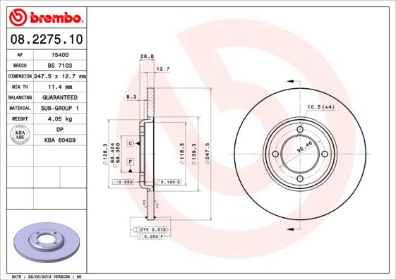 AP 15400 - Disc frana aaoparts.ro