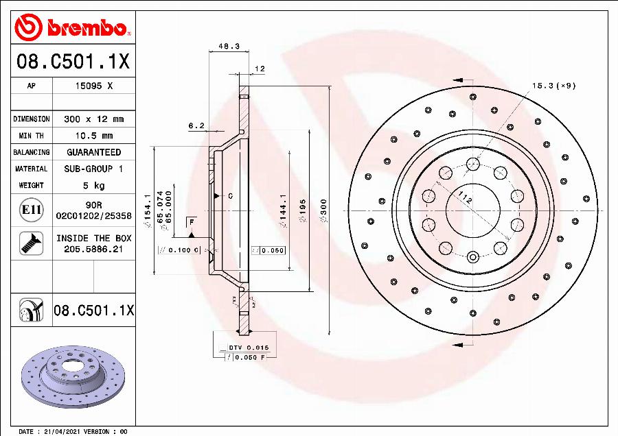 AP 15095 X - Disc frana aaoparts.ro