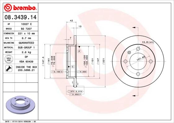 AP 10027 E - Disc frana aaoparts.ro