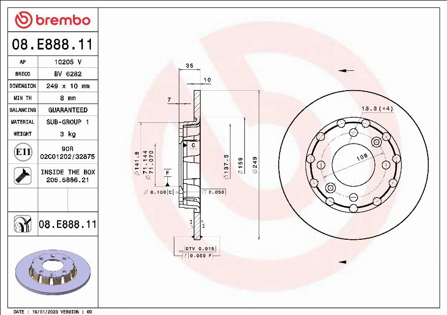 AP 10205 V - Disc frana aaoparts.ro
