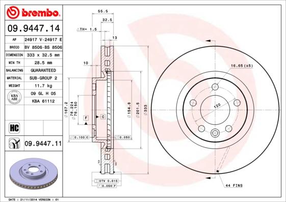 AP 24917 E - Disc frana aaoparts.ro