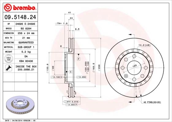 AP 24695 E - Disc frana aaoparts.ro