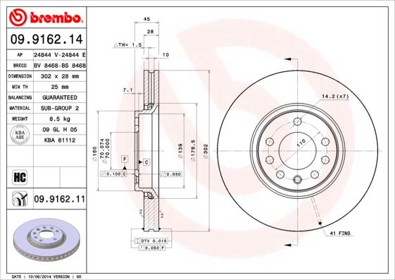 AP 24844 E - Disc frana aaoparts.ro