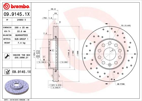 AP 24850 X - Disc frana aaoparts.ro