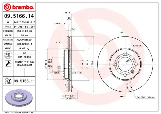 AP 24217 V - Disc frana aaoparts.ro