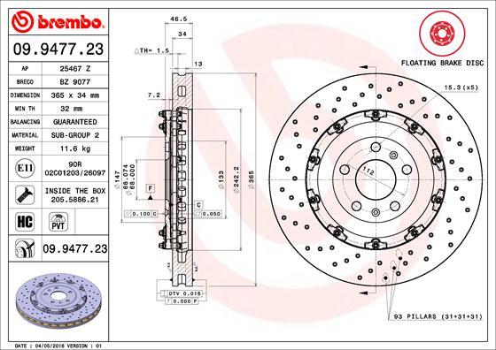 AP 25467 Z - Disc frana aaoparts.ro