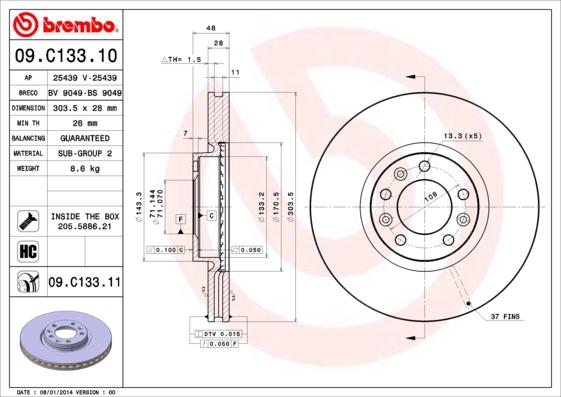AP 25439 V - Disc frana aaoparts.ro