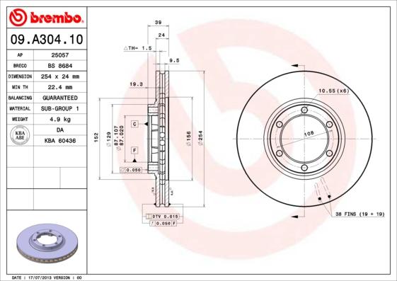 AP 25057 - Disc frana aaoparts.ro