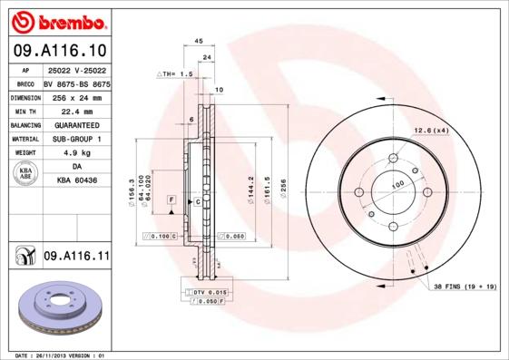 AP 25022 V - Disc frana aaoparts.ro