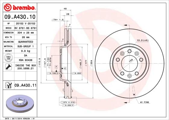 AP 25152 - Disc frana aaoparts.ro