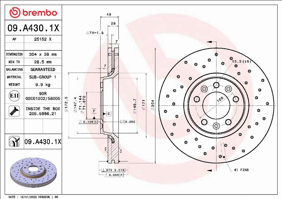 AP 25152 X - Disc frana aaoparts.ro