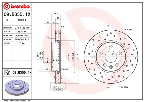 AP 25320 X - Disc frana aaoparts.ro
