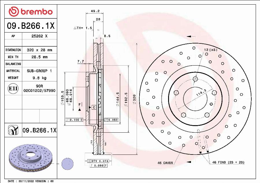 AP 25262 X - Disc frana aaoparts.ro