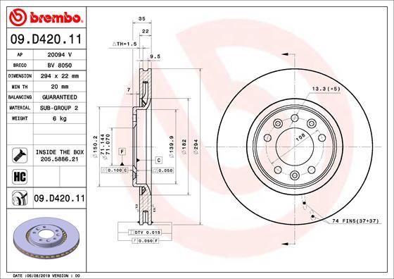 AP 20094 V - Disc frana aaoparts.ro