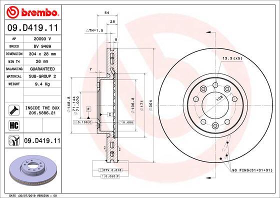 AP 20093 V - Disc frana aaoparts.ro