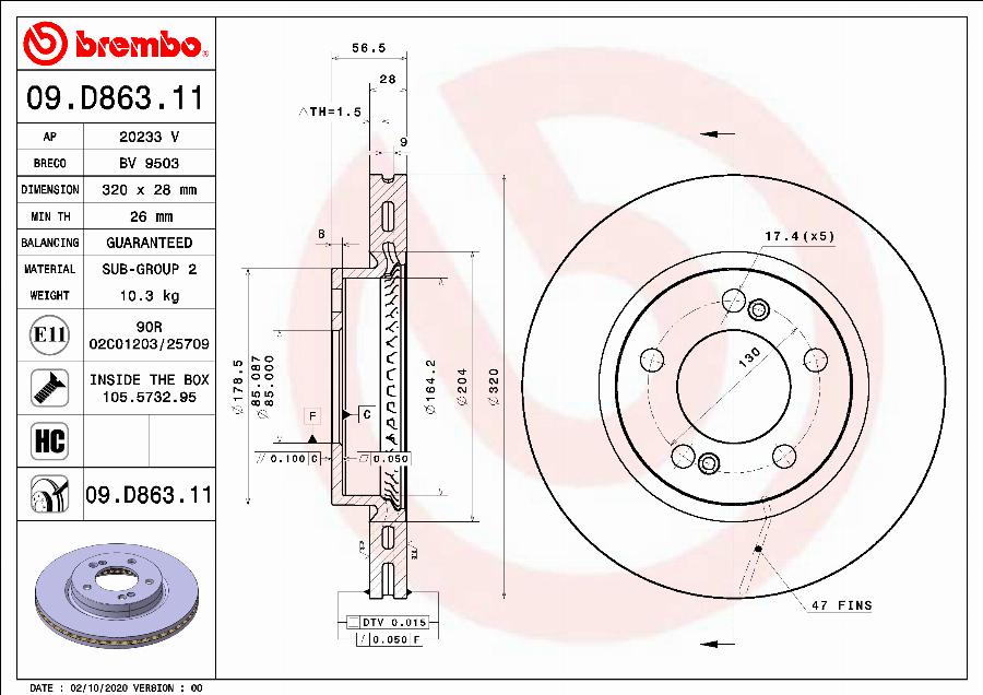AP 20233 V - Disc frana aaoparts.ro