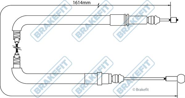 APEC BBC3062 - Cablu, frana de parcare aaoparts.ro