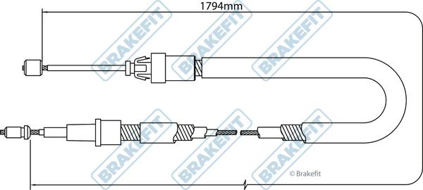 APEC BBC3333 - Cablu, frana de parcare aaoparts.ro