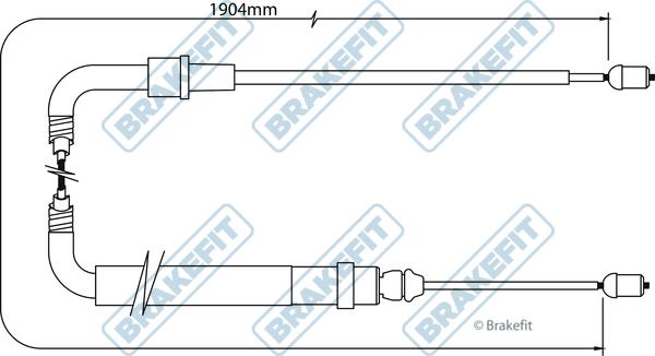 APEC BBC3332 - Cablu, frana de parcare aaoparts.ro