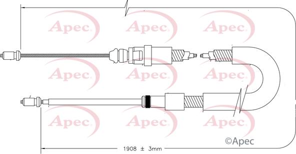 APEC CAB1410 - Cablu, frana de parcare aaoparts.ro