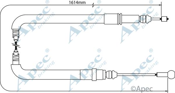 APEC CAB1061 - Cablu, frana de parcare aaoparts.ro