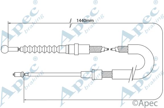 APEC CAB1014 - Cablu, frana de parcare aaoparts.ro
