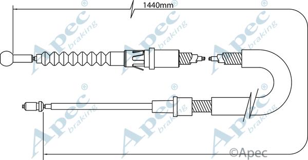 APEC CAB1397 - Cablu, frana de parcare aaoparts.ro