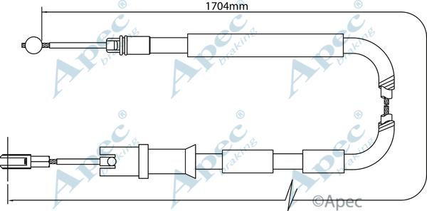 APEC CAB1292 - Cablu, frana de parcare aaoparts.ro