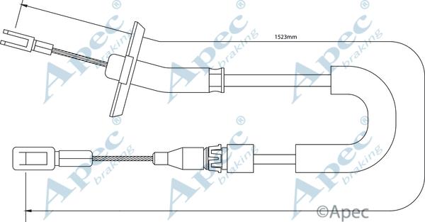 APEC CAB1288 - Cablu, frana de parcare aaoparts.ro