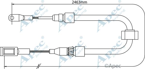 APEC CAB1283 - Cablu, frana de parcare aaoparts.ro