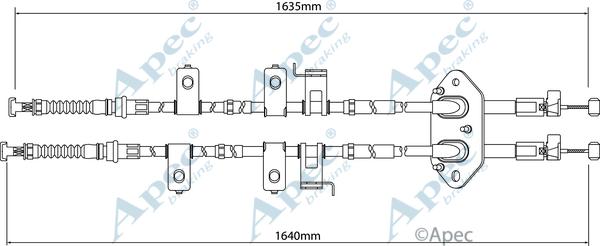 APEC CAB1275 - Cablu, frana de parcare aaoparts.ro
