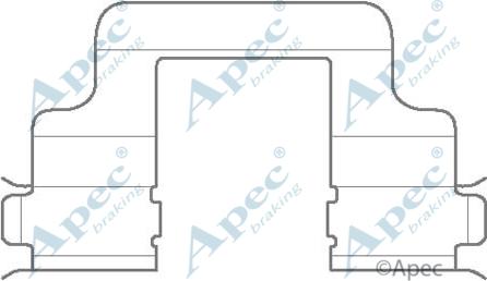 APEC KIT1130 - Set accesorii, placute frana aaoparts.ro