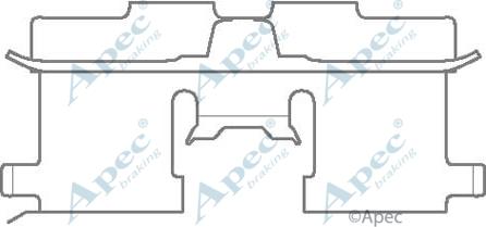 APEC KIT1125 - Set accesorii, placute frana aaoparts.ro