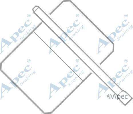 APEC KIT250 - Set accesorii, placute frana aaoparts.ro