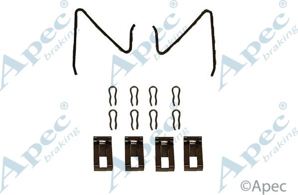 APEC KIT208 - Set accesorii, placute frana aaoparts.ro