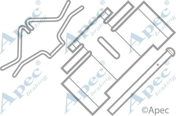 APEC KIT229 - Set accesorii, placute frana aaoparts.ro