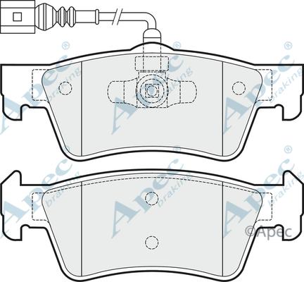 APEC PAD1484 - Set placute frana,frana disc aaoparts.ro