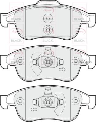 APEC PAD1669B - Set placute frana,frana disc aaoparts.ro