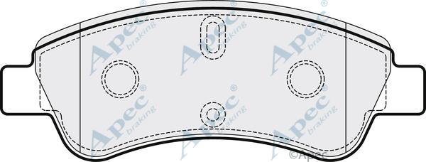 APEC PAD1198 - Set placute frana,frana disc aaoparts.ro