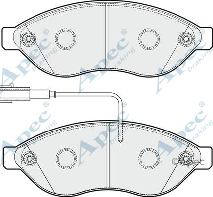 APEC PAD1858 - Set placute frana,frana disc aaoparts.ro