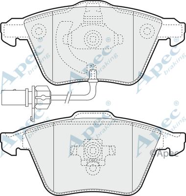 APEC PAD1355 - Set placute frana,frana disc aaoparts.ro